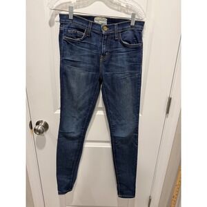 Current/Elliott Womens Skinny Jeans High Waist Dark Wash Blue 26